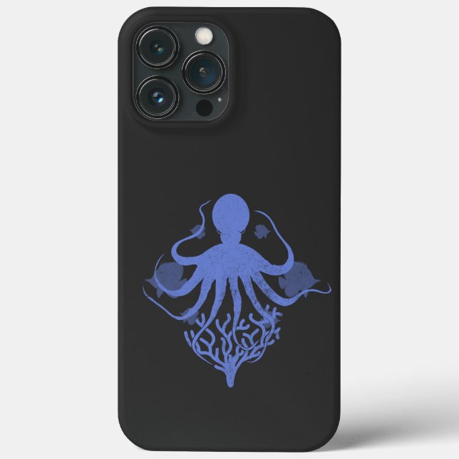 Funda De Case-Mate Para iPhone Octopus (fondo oscuro) (Reverso )