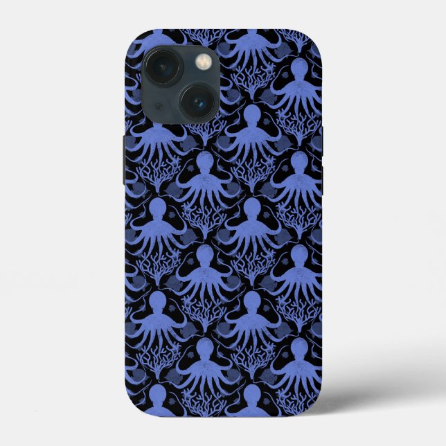 Funda De Case-Mate Para iPhone Octopus (fondo oscuro) (Reverso )