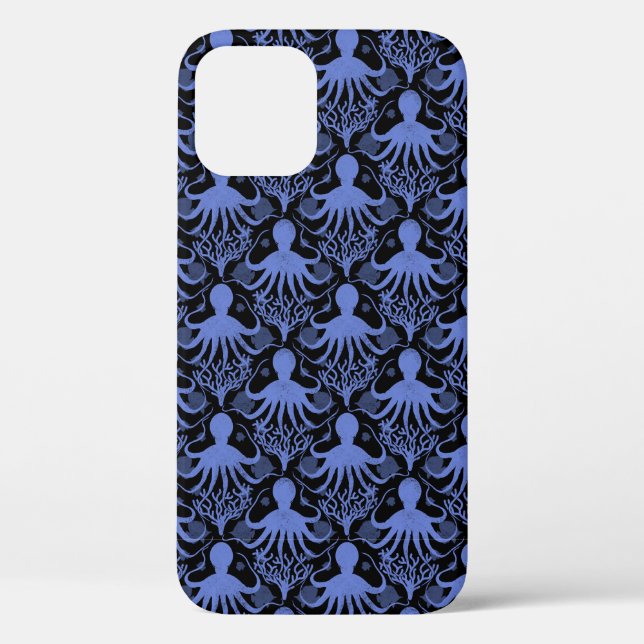 Funda De Case-Mate Para iPhone Octopus (fondo oscuro) (Reverso )