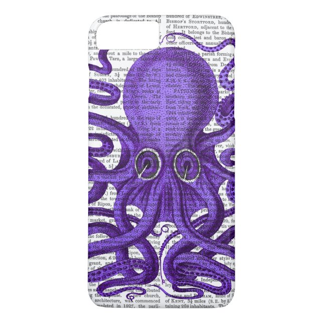Funda De Case-Mate Para iPhone Octopus púrpura (Reverso)
