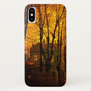 Funda Para iPhone X Octubre después del glow John Atkinson Grimshaw