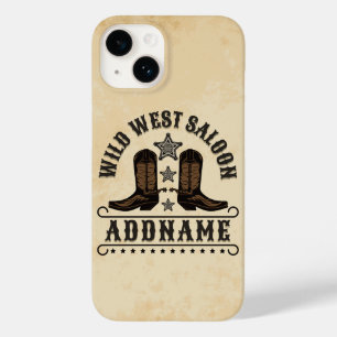 Funda Para iPhone 14 De Case-Mate Oeste de Cowboy Boots AÑADIR NOMBRE sheriff Spurs 