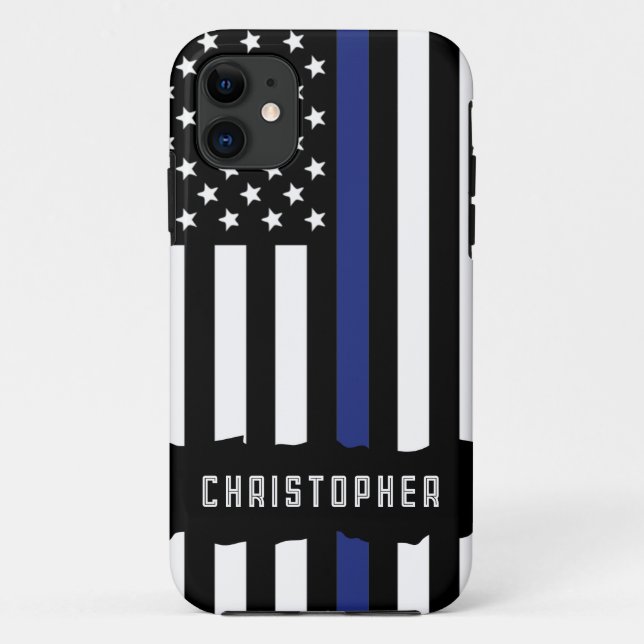 Funda De Case-Mate Para iPhone Oficial de policía personalizado policía de la Lín (Reverso)