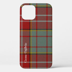 Funda Para iPhone 12 Ogilvie Rojo y Gris Tartán Placa