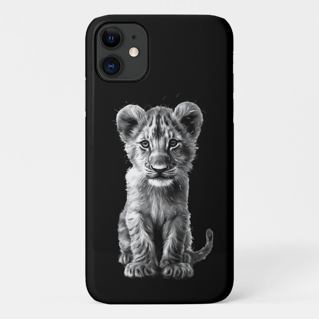 Funda De Case-Mate Para iPhone Oh Bebé Gran Gato Gris (Reverso)