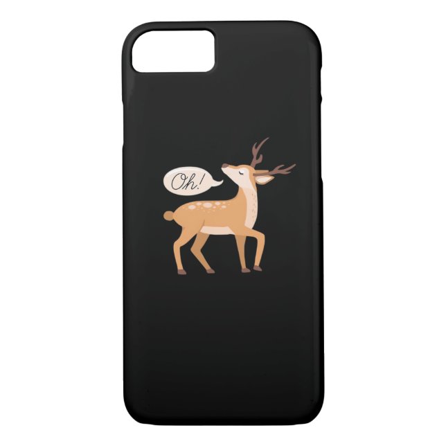 Funda De Case-Mate Para iPhone Oh Deer Minimal Clean Aesthetic  (Reverso)