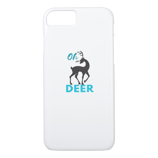 Funda De Case-Mate Para iPhone Oh Deer Minimal Design  (Reverso)