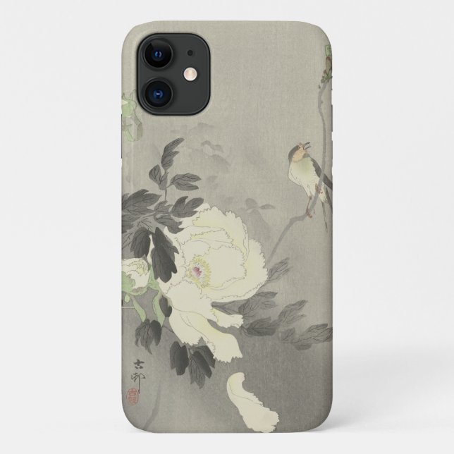 Funda De Case-Mate Para iPhone Ohara Kosen Swallow con Peony (Reverso)