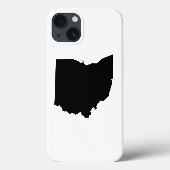 Funda De Case-Mate Para iPhone Ohio en blanco y negro (Reverso)