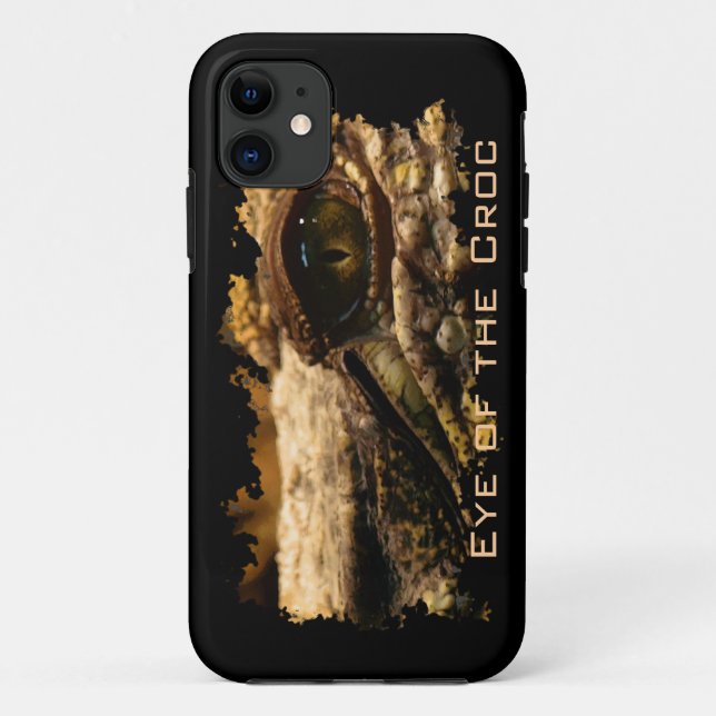 Funda De Case-Mate Para iPhone Ojo cocodrilo, reptil, vida silvestre, animal (Reverso)