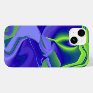 Funda Para iPhone 14 De Case-Mate Ojo malvado , Resumen 3D en púrpura azul verde