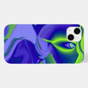 Funda Para iPhone 14 Plus De Case-Mate Ojo malvado , Resumen 3D en púrpura azul verde