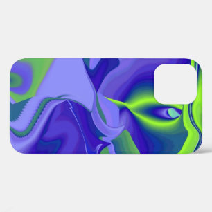 Funda Para iPhone 12 Pro Ojo malvado , Resumen 3D en púrpura azul verde