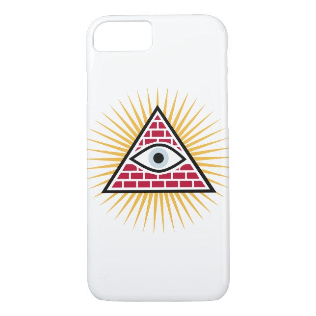 Funda De Case-Mate Para iPhone Ojo masónico (Reverso)