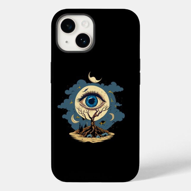 Funda De Case-Mate Para iPhone Ojo Tree Moon Art (Reverso )