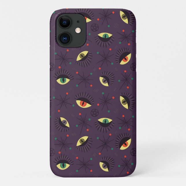 Funda De Case-Mate Para iPhone Ojos de bruja Patrón de ocultación gótica oscuro (Reverso)
