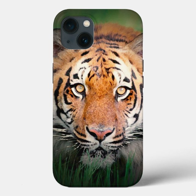 Funda De Case-Mate Para iPhone Ojos de tigre (Reverso )