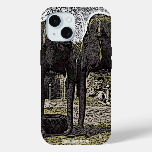 Funda De Case-Mate Para iPhone Ojos elefantes (Reverso )