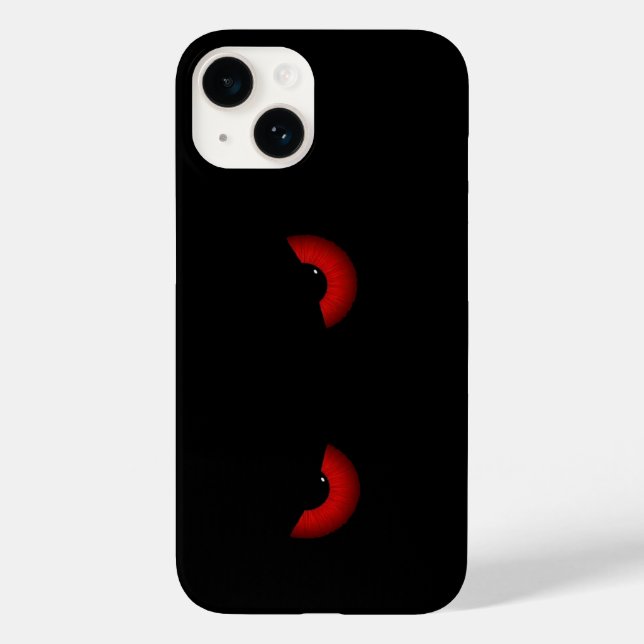 Funda De Case-Mate Para iPhone Ojos rojos monstruo negro (Reverso )