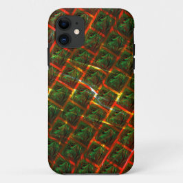 Funda Para iPhone 11 'Ojos verdes enmarcados', arañazos o cuadrícula ro