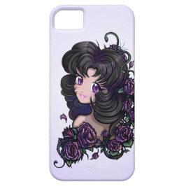 Funda Para iPhone 11 Ojos y flores lindos grandes (caso del animado del