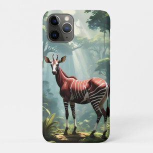 Funda Para iPhone 11 Pro Okapi En La Selva Lluviosa (Girafa De Cebra),