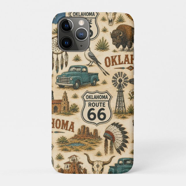 Funda De Case-Mate Para iPhone Oklahoma Ruta 66 Pocket Prairie (Reverso)