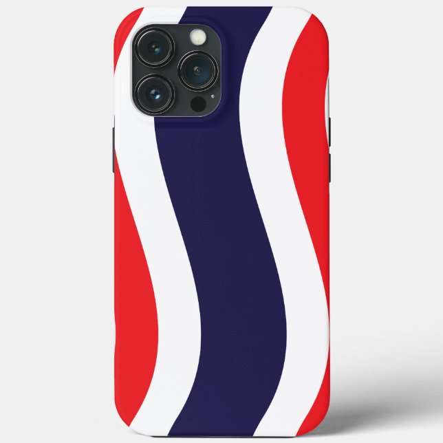 Funda De Case-Mate Para iPhone Ola de bandera tailandesa (Reverso )