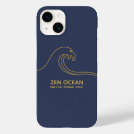 Funda Para iPhone 14 De Case-Mate Ola Zen Minimalista | Línea Oceánica Abstracta