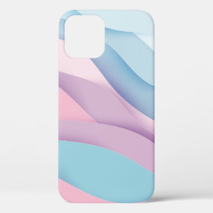Funda Para iPhone 12 Olas abstractas de personalizados de papel. Volver