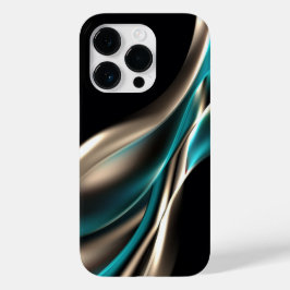Funda Para iPhone 14 Pro De Case-Mate Olas abstractas Oro de lujo y Verde
