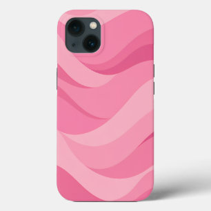Funda Para iPhone 13 Olas abstractas suaves de color rosa