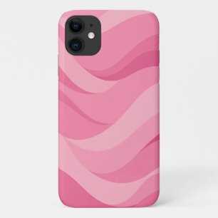 Funda Para iPhone 11 Olas abstractas suaves de color rosa