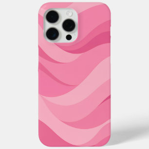 Funda Para iPhone 15 Pro Max Olas abstractas suaves de color rosa