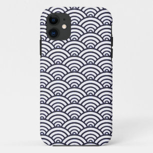 Funda Para iPhone 11 Olas azules japonesas Mar de Seigaiha