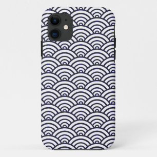 Funda Para iPhone 11 Olas azules japonesas Mar de Seigaiha