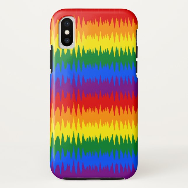 Funda De Case-Mate Para iPhone Olas de Arcoíris (Reverso)