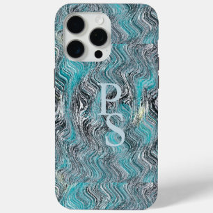 Funda Para iPhone 15 Pro Max Olas de Mármol