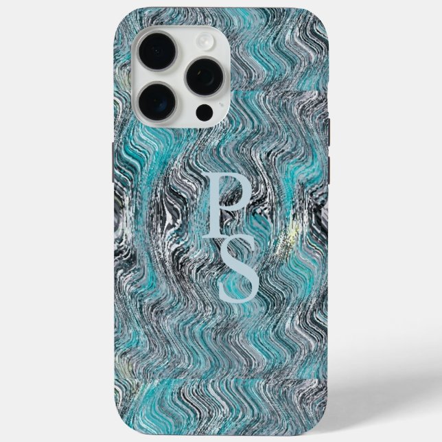 Funda De Case-Mate Para iPhone Olas de Mármol (Reverso )