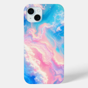 Funda Para iPhone 15 Mini Olas de océano azul mar de verano rosa playa turqu