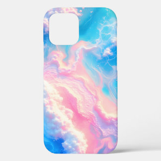 Funda Para iPhone 12 Olas de océano azul mar de verano rosa playa turqu