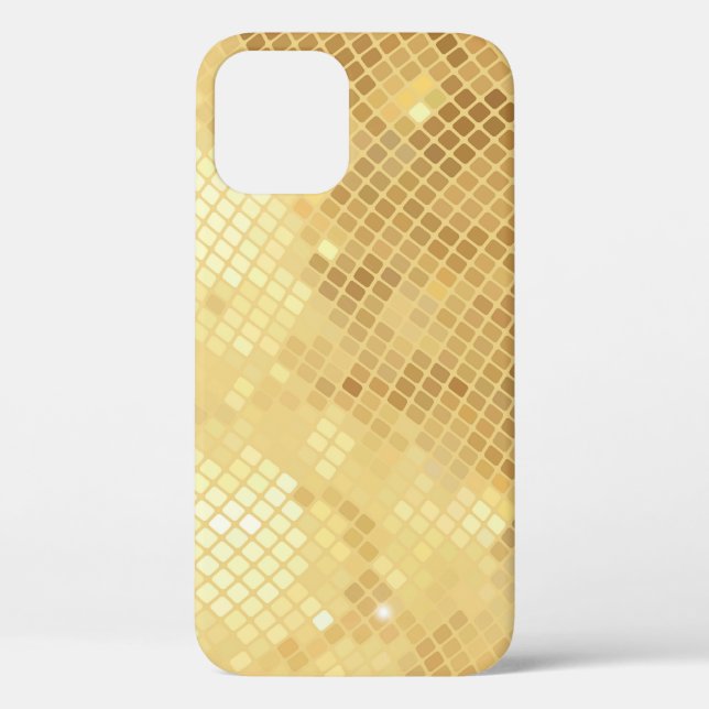 Funda De Case-Mate Para iPhone Olas de oro brillantes: Textura Mosaica (Reverso )
