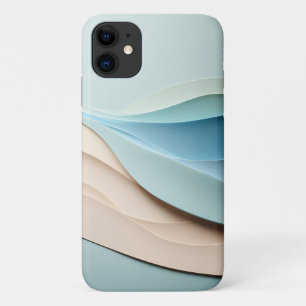 Funda Para iPhone 11 Olas de Papel Modernas Minimalistas en Capas - Ele