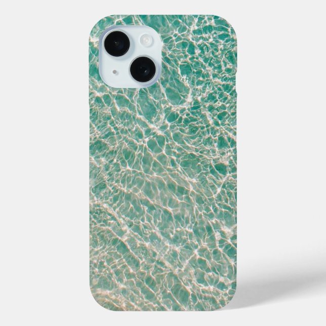 Funda De Case-Mate Para iPhone Olas de playa de verano del océano azul (Reverso )