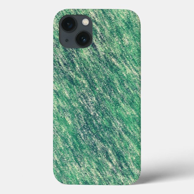 Funda De Case-Mate Para iPhone Olas de verde (Reverso)