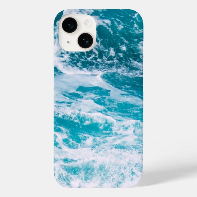 Funda De Case-Mate Para iPhone Olas del océano azul (Reverso )