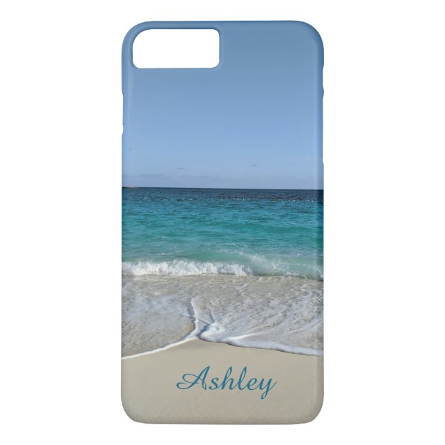 Funda De Case-Mate Para iPhone Olas del océano azul en una playa del Caribe V2 (Reverso)