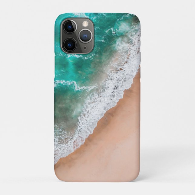 Funda De Case-Mate Para iPhone Olas en la playa de Sandy (Reverso)