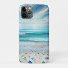 Funda Para iPhone 11 Pro Olas oceánicas azules de bonito y vidrio marino