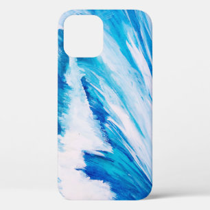 Funda Para iPhone 12 Olas oceánicas: Belleza de color azul marino.